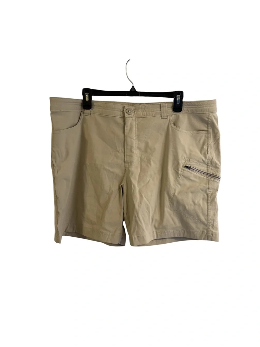 Eddie Bauer Tan Hybrid Shorts with Zip Pocket